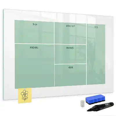 Desk organizer with magnetic marker board