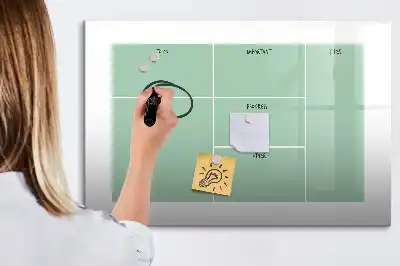 Desk organizer with magnetic marker board