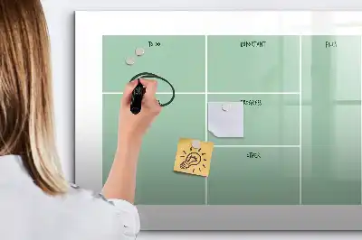 Desk organizer with magnetic marker board