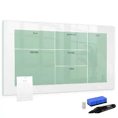 Desk organizer with magnetic marker board