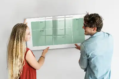 Desk organizer with magnetic marker board