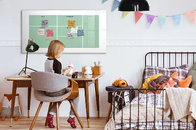 Desk organizer with magnetic marker board