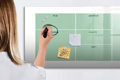 Desk organizer with magnetic marker board