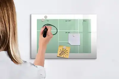 Desk organizer with magnetic marker board