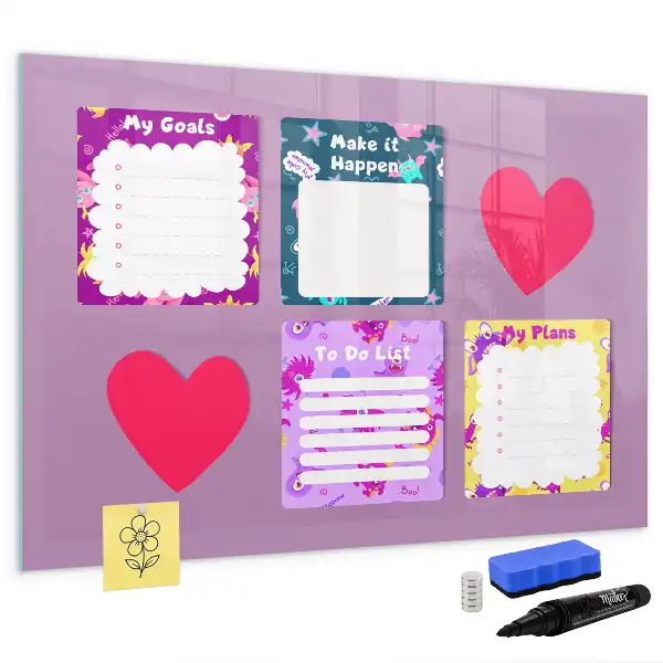 Magnetic memo board scary notes design