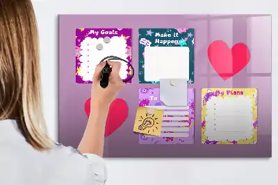 Magnetic memo board scary notes design