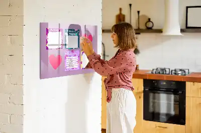 Magnetic memo board scary notes design