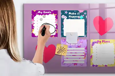 Magnetic memo board scary notes design
