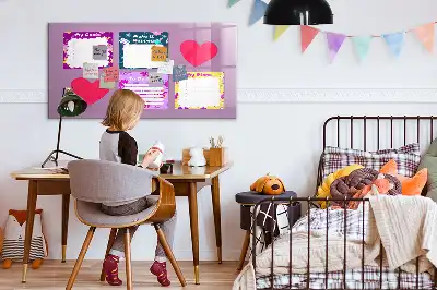 Magnetic memo board scary notes design