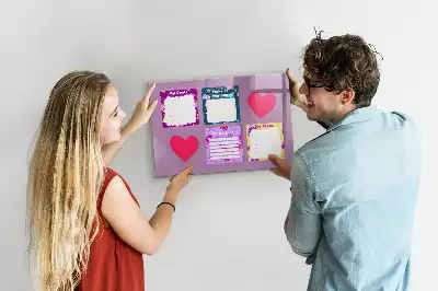 Magnetic memo board scary notes design