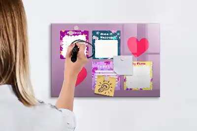 Magnetic memo board scary notes design
