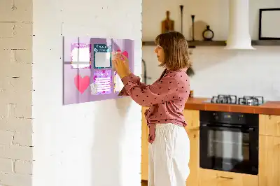 Magnetic memo board scary notes design