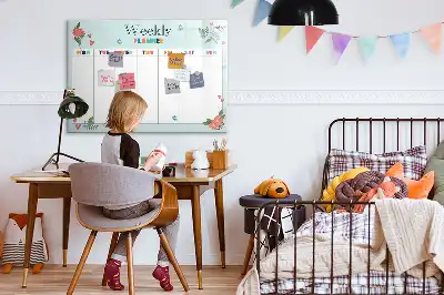 Magnetic marker board weekly planner