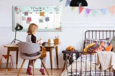 Magnetic marker board weekly planner