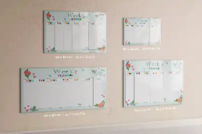 Magnetic marker board weekly planner