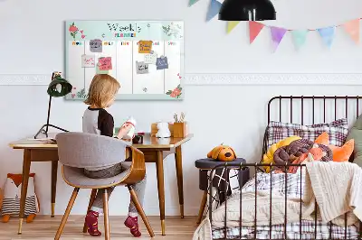 Magnetic marker board weekly planner