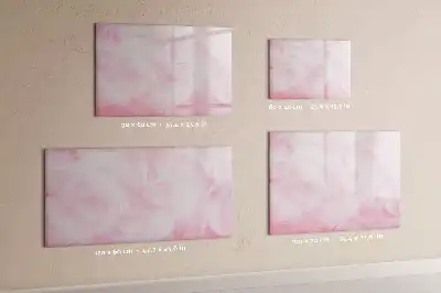 Magnetic glass dry erase board feather abstraction design