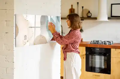 Magnetic marker board with watercolor splatters design