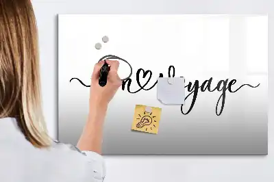 Magnetic marker board with Have a safe trip text