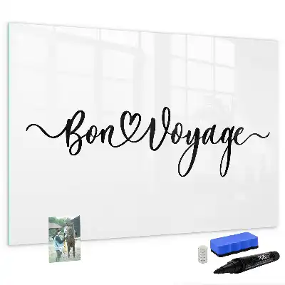 Magnetic marker board with Have a safe trip text