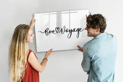 Magnetic marker board with Have a safe trip text