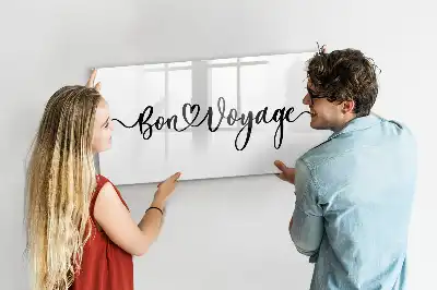 Magnetic marker board with Have a safe trip text