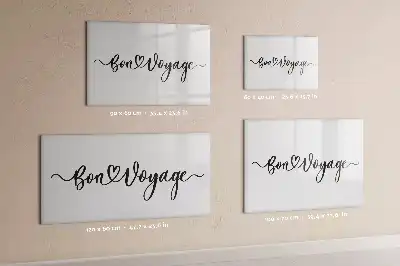 Magnetic marker board with Have a safe trip text