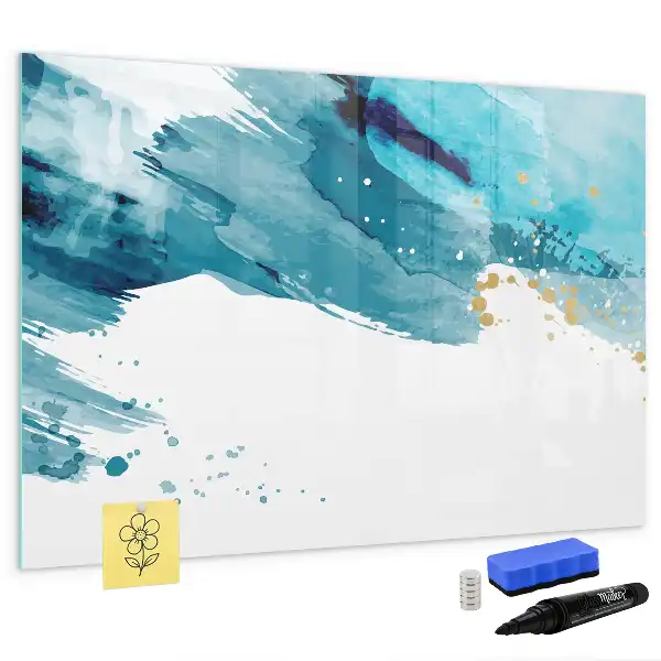 Magnetic marker board brush strokes design