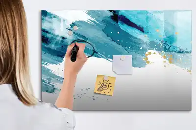 Magnetic marker board brush strokes design
