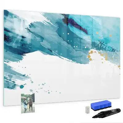 Magnetic marker board brush strokes design