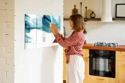 Magnetic marker board brush strokes design