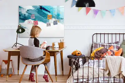 Magnetic marker board brush strokes design