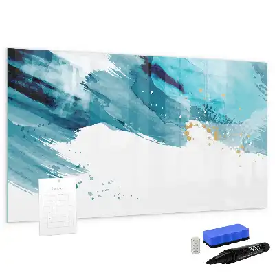 Magnetic marker board brush strokes design