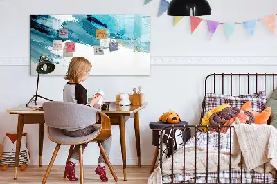 Magnetic marker board brush strokes design