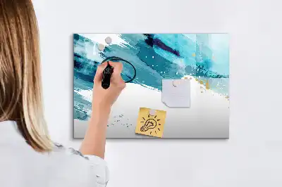 Magnetic marker board brush strokes design