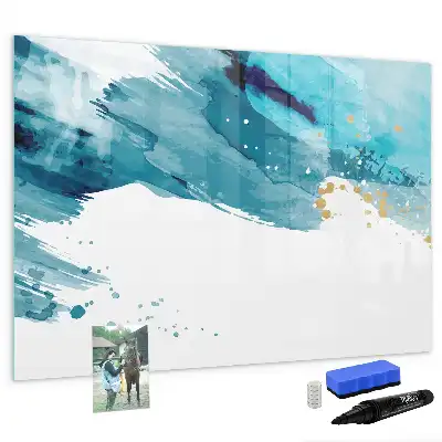 Magnetic marker board brush strokes design