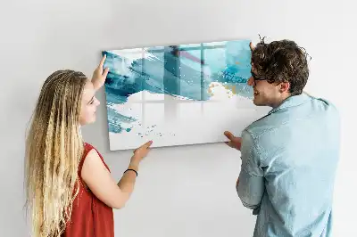 Magnetic marker board brush strokes design