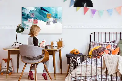 Magnetic marker board brush strokes design