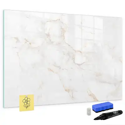 Magnetic glass dry erase board elegant marble design