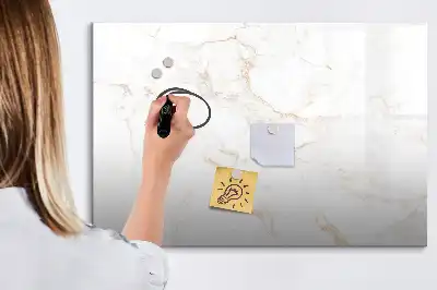 Magnetic glass dry erase board elegant marble design