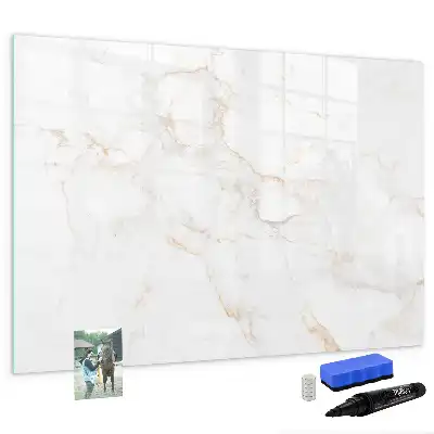 Magnetic glass dry erase board elegant marble design