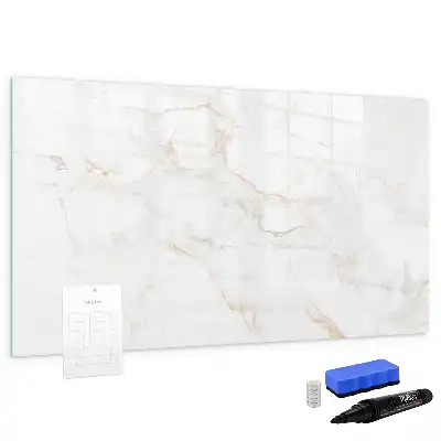 Magnetic glass dry erase board elegant marble design