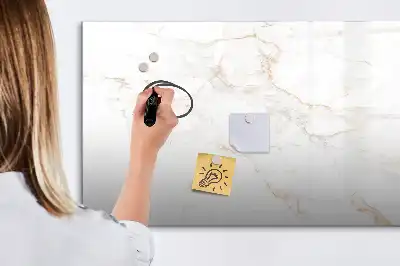 Magnetic glass dry erase board elegant marble design
