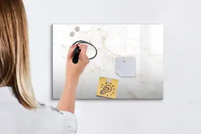 Magnetic glass dry erase board elegant marble design