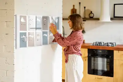 Magnetic marker board cat calendar design