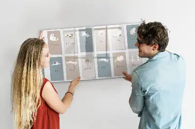 Magnetic marker board cat calendar design