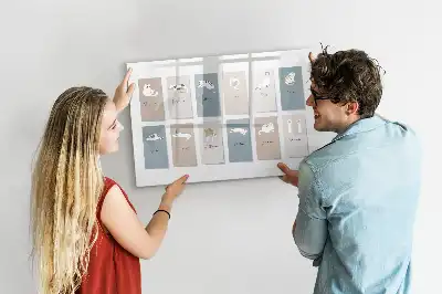 Magnetic marker board cat calendar design