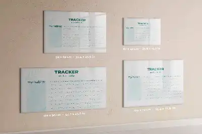 Magnetic glass dry erase board habit planner