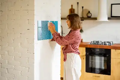 Magnetic marker board with water drops design
