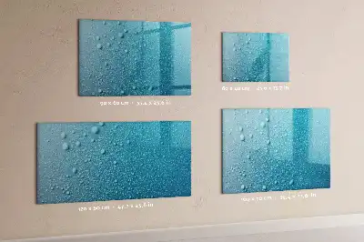 Magnetic marker board with water drops design